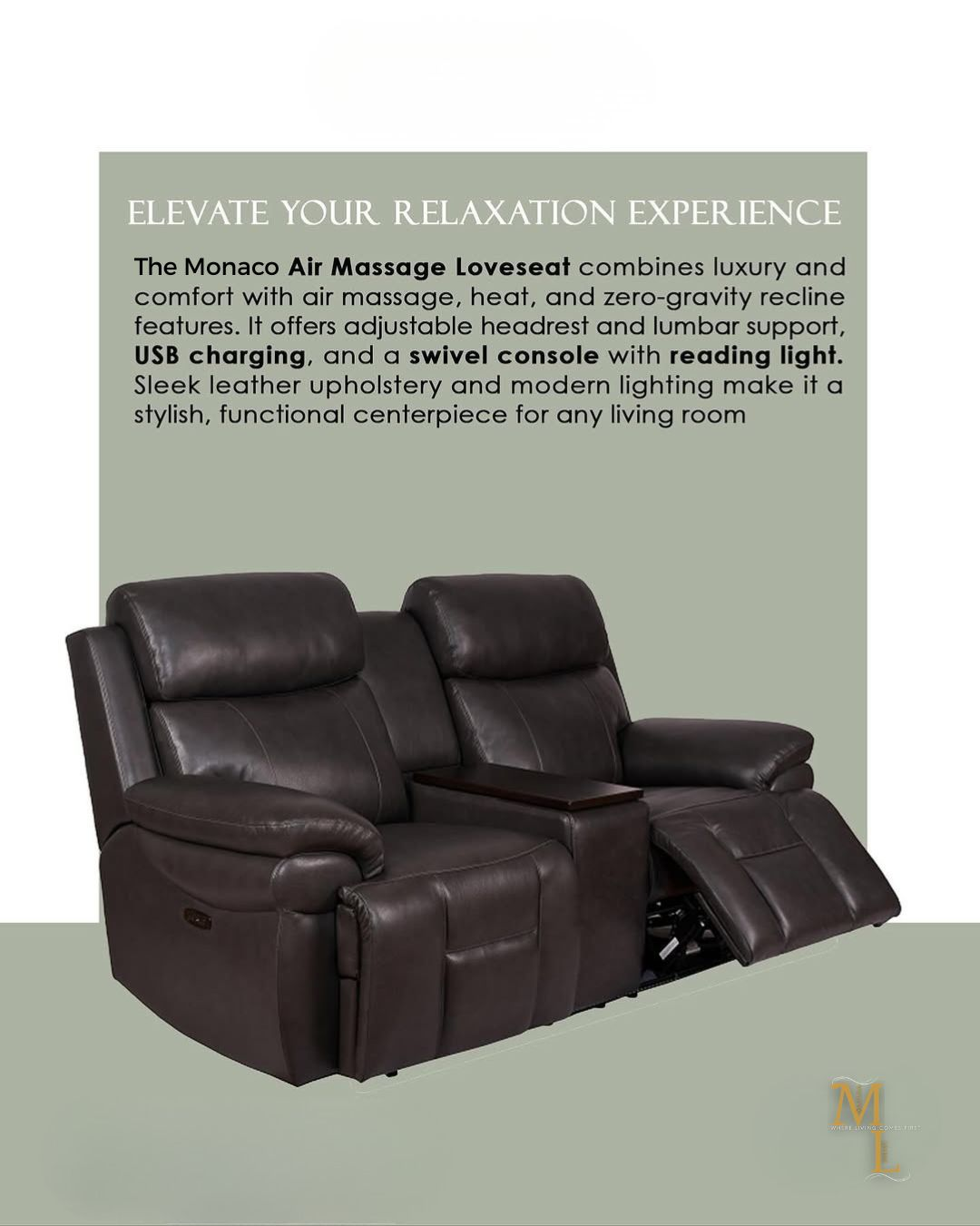 Monaco Air Massage Loveseat - Image 3