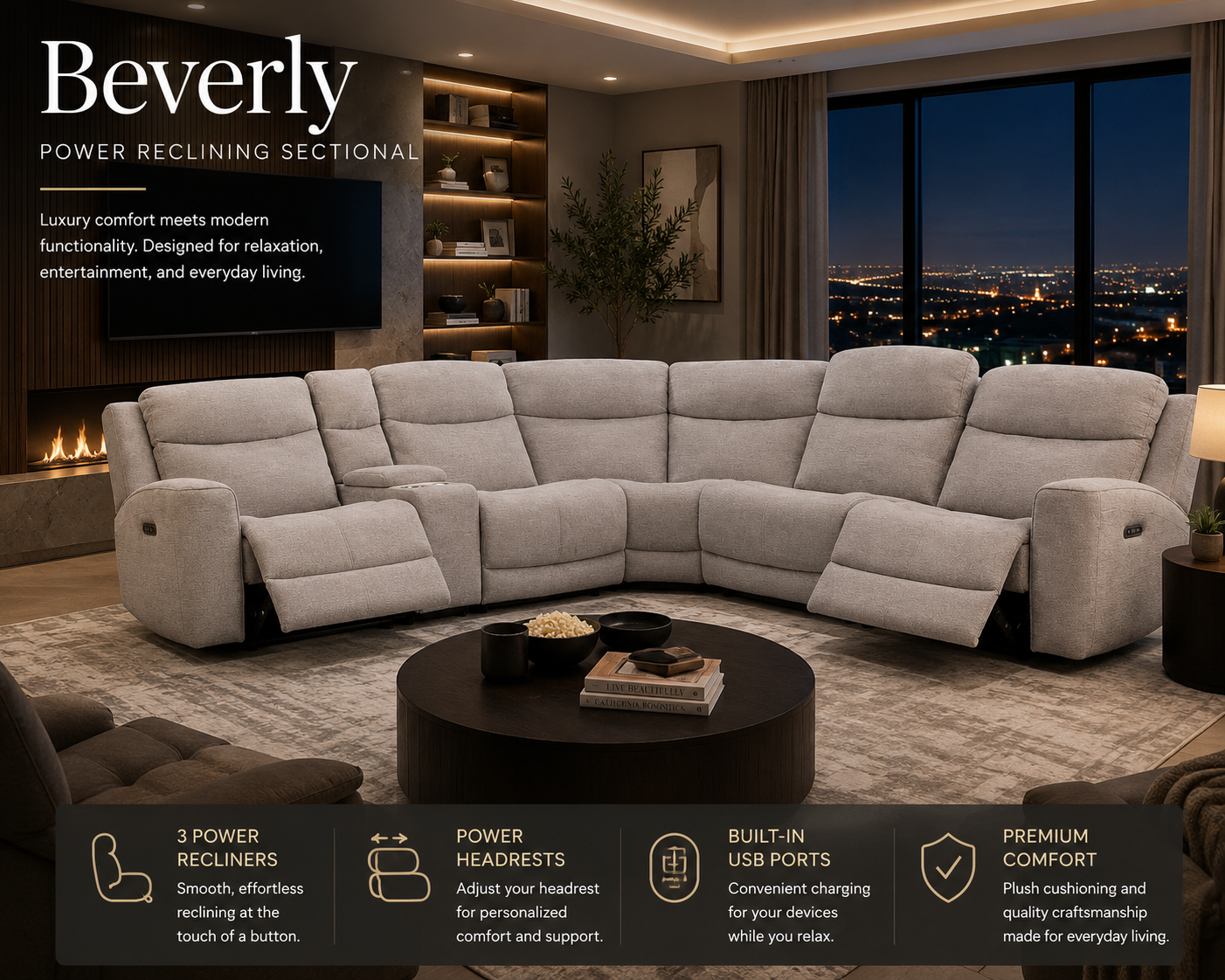 Beverly Power Reclining Sectoinal - Image 3